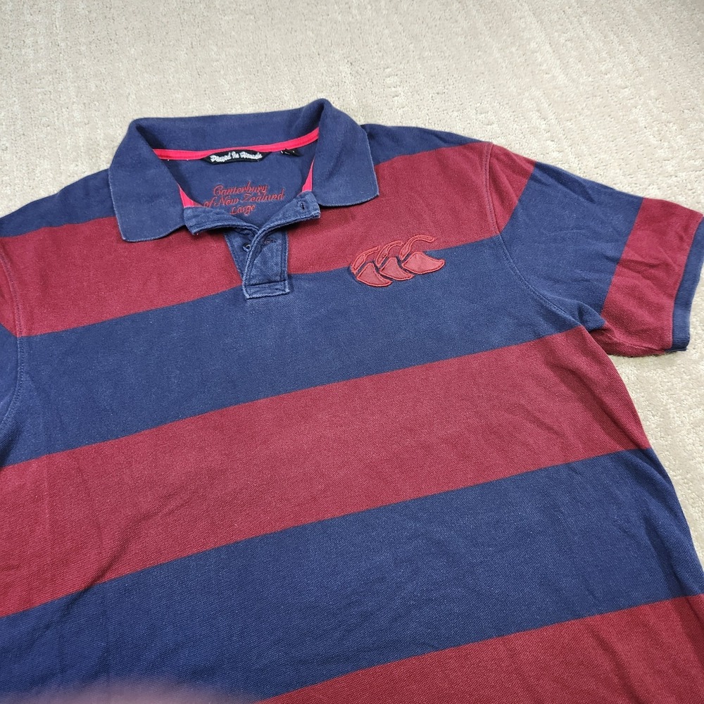 Vintage Canterbury Of New Zealand Rugby Shirt Men Large Played In Heaven Striped